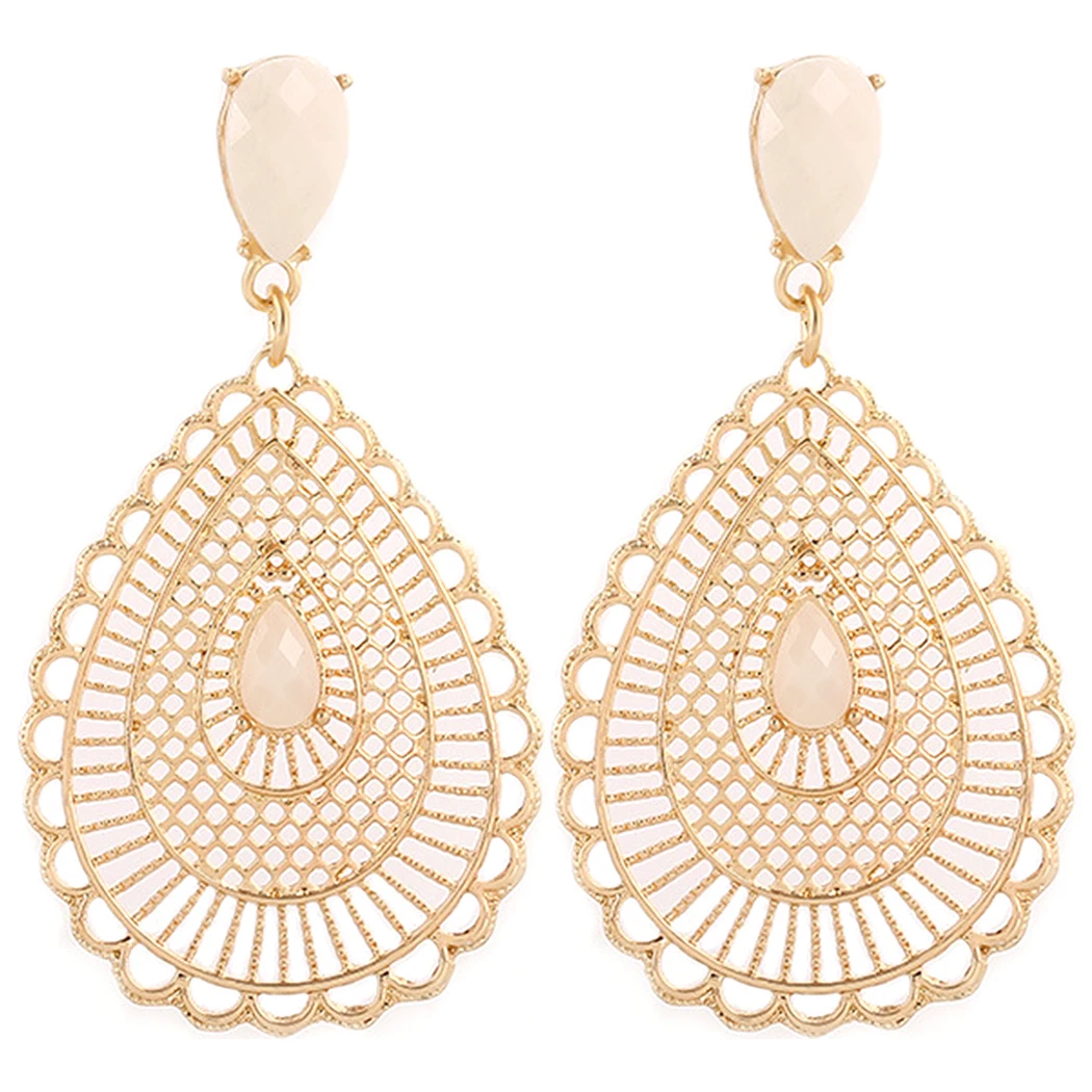 Полые каплеобразные серьги гвоздики для женщин модные ювелирные изделия