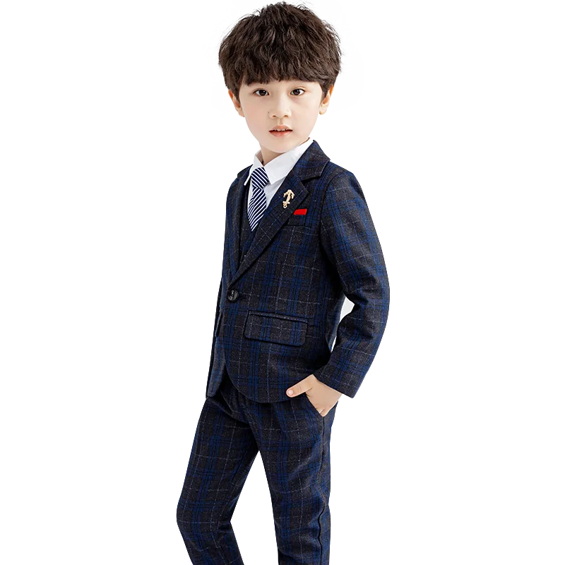 Костюм с рисунком решетка 3 шт. подходит для свадьбы выступлений всех видов