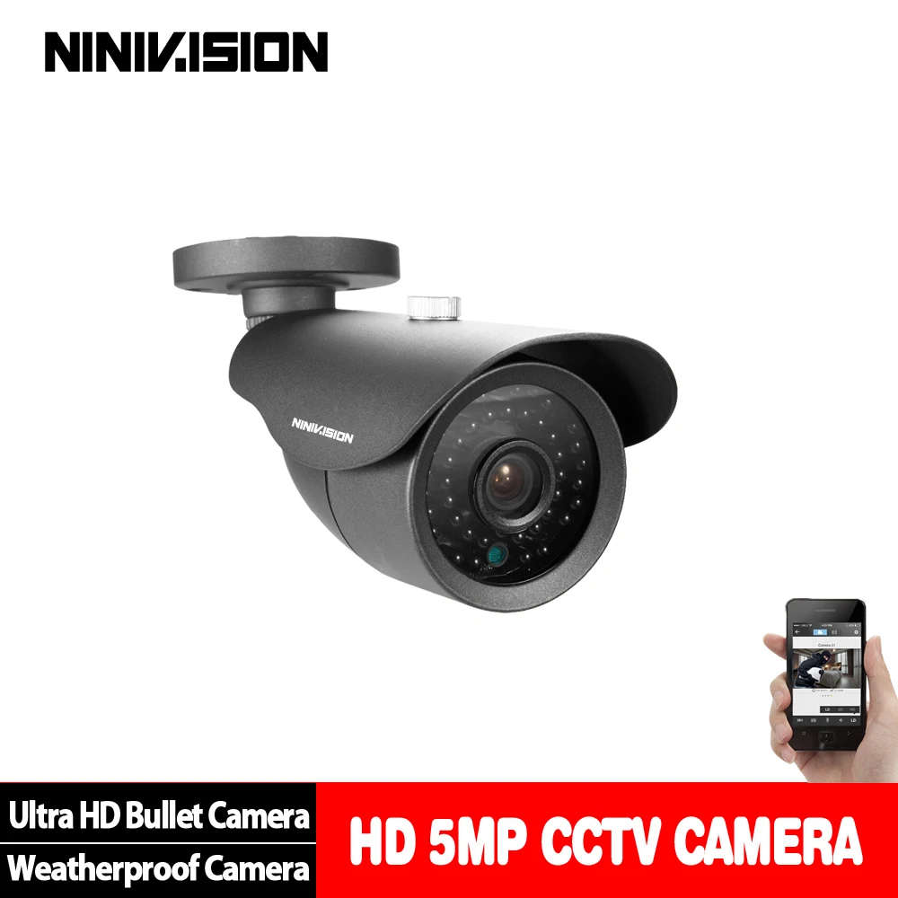 Камера системы безопасности HD наружная Водонепроницаемая 5.0MP AHD TVI CVI аналоговая