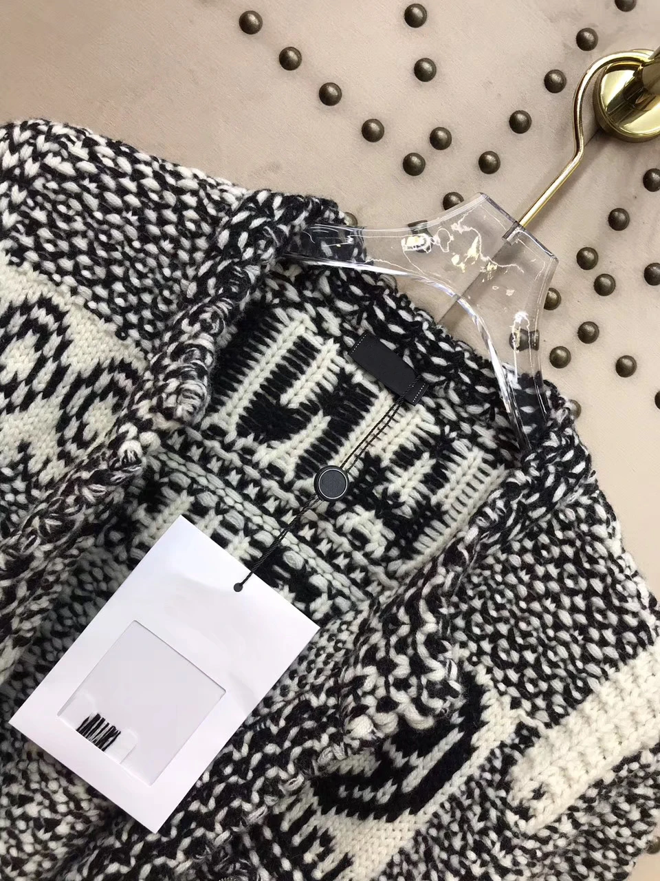 Французский роскошный дизайн 2020 подиумный вязаный свитер кардиган пальто