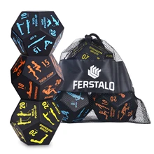 3Pcs Cardio Yoga Exercise Dice Fitness Sports Dice Set Workout Training Equipment Party Family Games Entertainment Toy