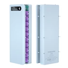 Съемный QC3.0 USB ЖК-дисплей Дисплей DIY 10x18650 Батарея чехол Мощность внешнего аккумулятора, Портативный внешний бокс без Батарея Мощность банка