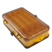 portable double side fishing lure box artificial bait case organizer lure fishing tackle tool equipment accessories