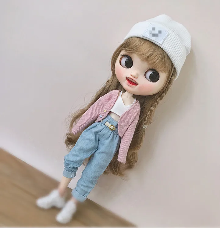 Новые кукла 1/6 брюки blyth жилет ob24 кардиган кукольный наряд(Fit blyth, ob24, pullip, azone, licca, ICY, кукла 1/6
