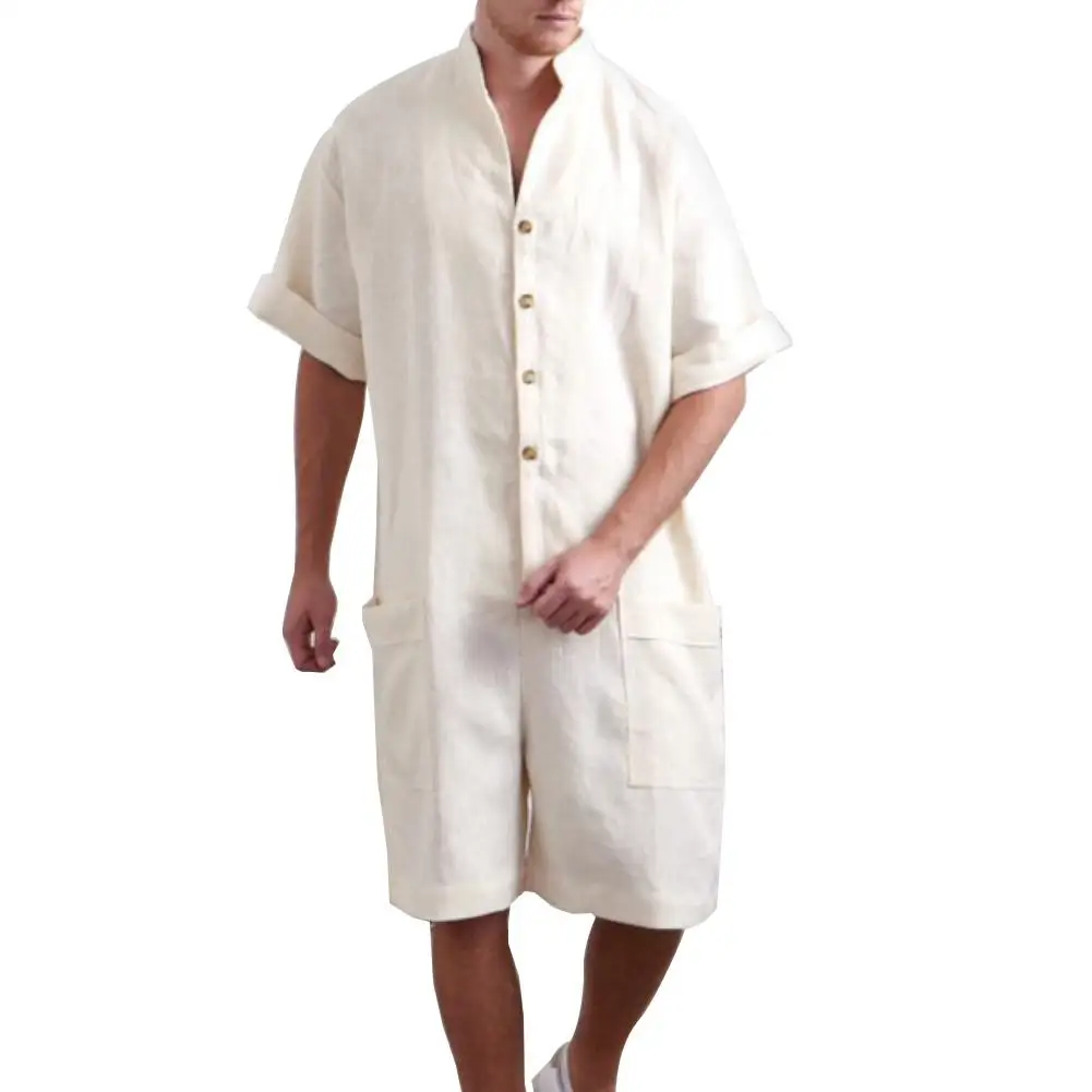 

Весенне-летний комбинезон для мужчин, комбинезон-карго в стиле панк, свободные брюки в стиле хип-хоп с карманами, однотонный комбинезон с ко...