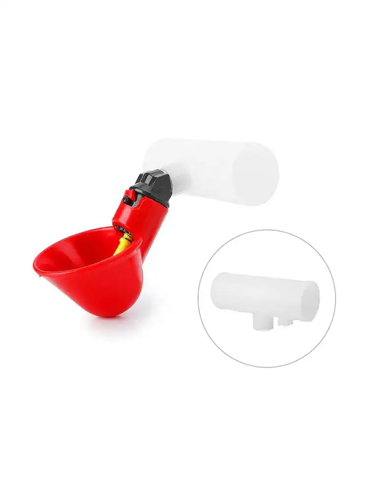 

10 Pcs 25/20mm Pipe Diameter Chicken Quail Poultry Animal Drinking Water Connection Pipe Connect Household Supplies