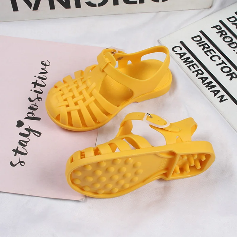 

Summer Children Sandals Baby Girl Toddler Soft Non-slip Princess Shoes Kids Candy Jelly Beach Shoes Boys Casual Roman Slippers