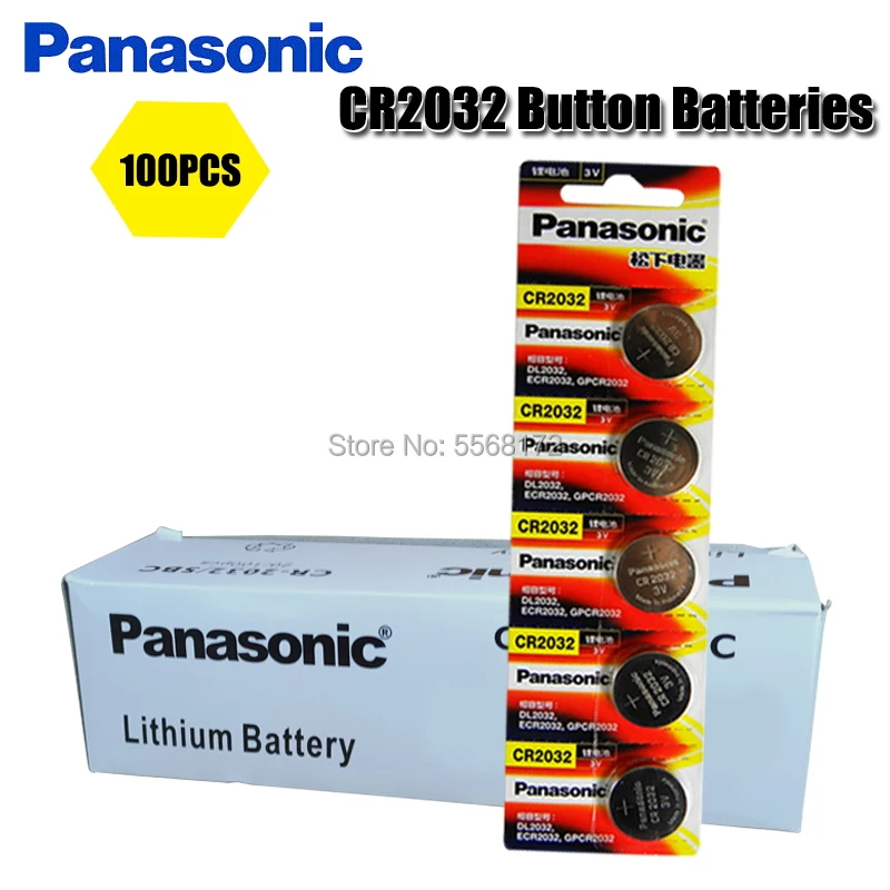 100 шт. Panasonic cr2032 cr 2032 3 В литиевая батарея для часов компьютера пульт