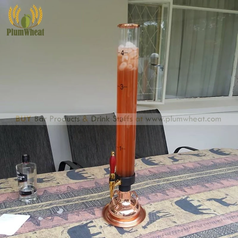 4 литра высококачественный медный башенный диспенсер для пива и напитков с