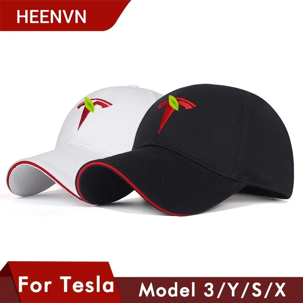 

1Pc Solid Colour Embroidery Tesla Hat Cotton Cap Hats Auto Goods For Tesla Model 3 Model X Model S Model Y 2021 Car Accessories