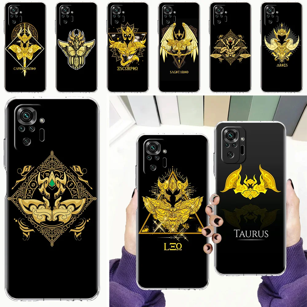 

Saint Seiya Case For Xiaomi Redmi 8 8A 9A 9C 9 Note 7 8 8T 9 9S 10 Pro K40 Mi Poco X3 NFC M3 Transparent Soft Shell Silicone TPU