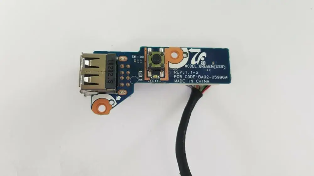 Оригинал для Samsung R530 R540 R580 RV510 R730 R780 плата кнопки питания USB с гибким