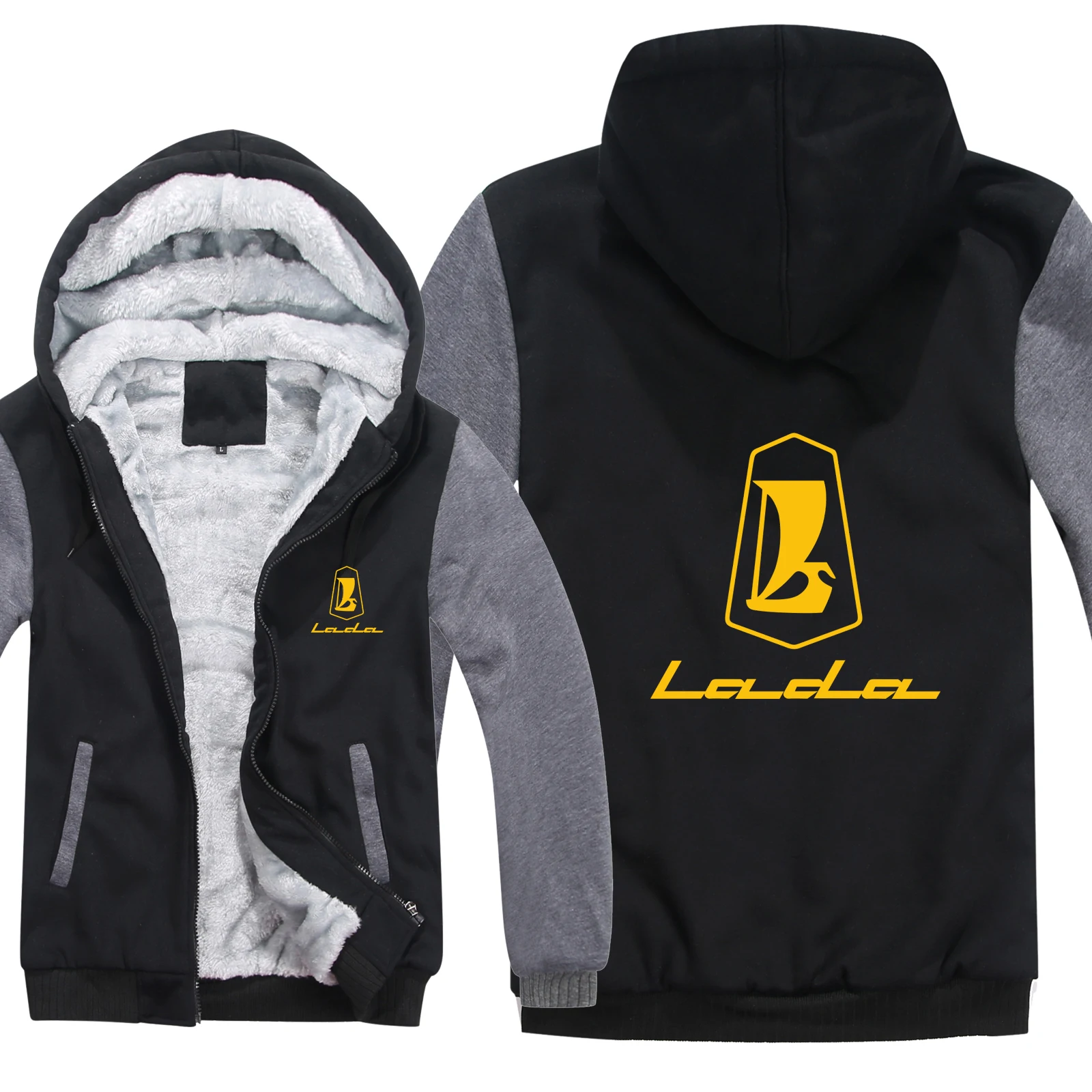 

2020NEW For Russia Car LADA Hoodies Men Pullover Wool Liner Jacket Sweatshirts Hoody Fashion Coat