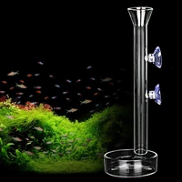 glass feeder fish food tank aquarium accessories underwater submersible 45cm height deep barrel pipe in water to feed fish bowl