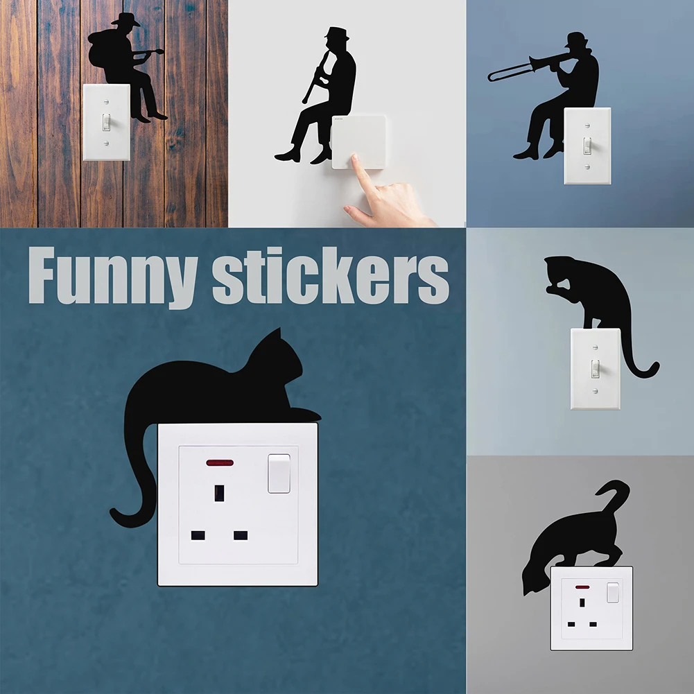 

Cartoon Animal Figure Wall Switch Stickers Home Decor Socket Paste Outlet Decal Socket Decoration Stickers Home Decor