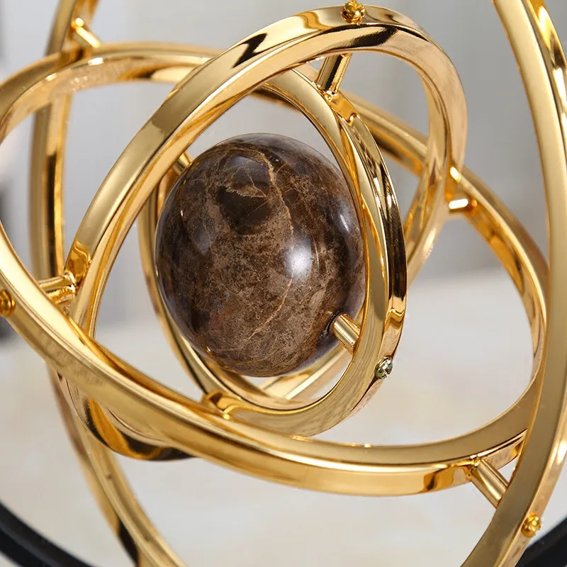 Модель декора для комнаты гостиницы дома гостиной металлический мраморный шар