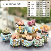 flower pots classic and colourful painting succulent cactus pot plant garden ceramic planter pots outdoor garden home