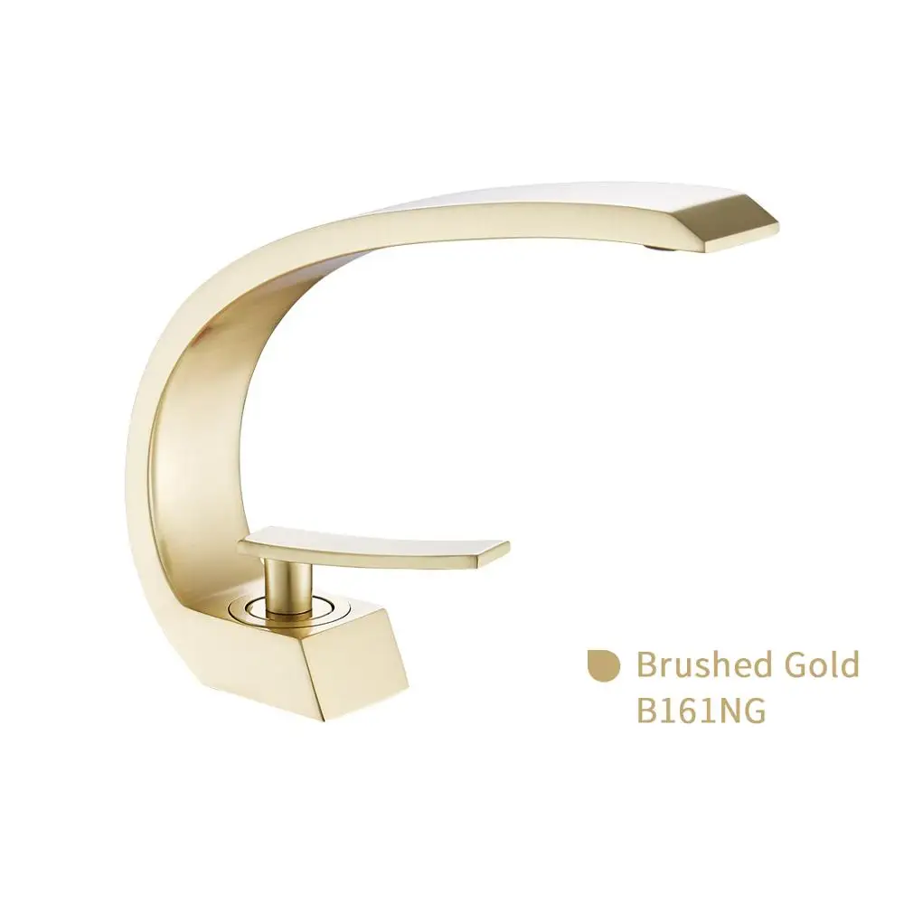 Brushed Gold SOGNARE смеситель для раковины для ванной комнаты, кран для раковины, белый смеситель для раковины, водопроводный кран, водопроводный кран для раковины - Цвет: Brushed Gold