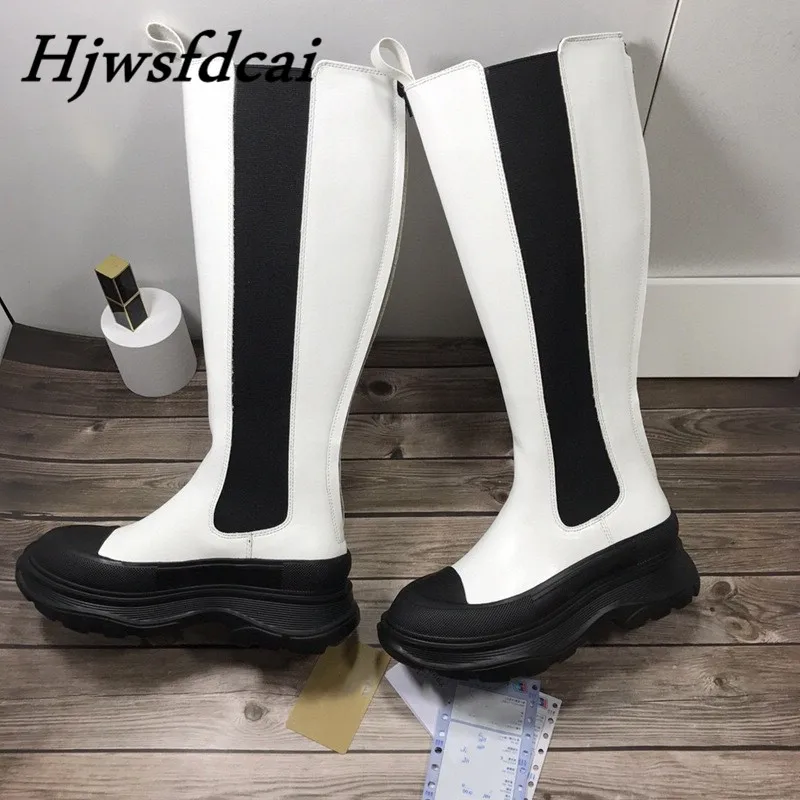 

Hjwsfdcai женские сапоги на платформе с круглым носком без застежки сапоги до колена женские сапоги