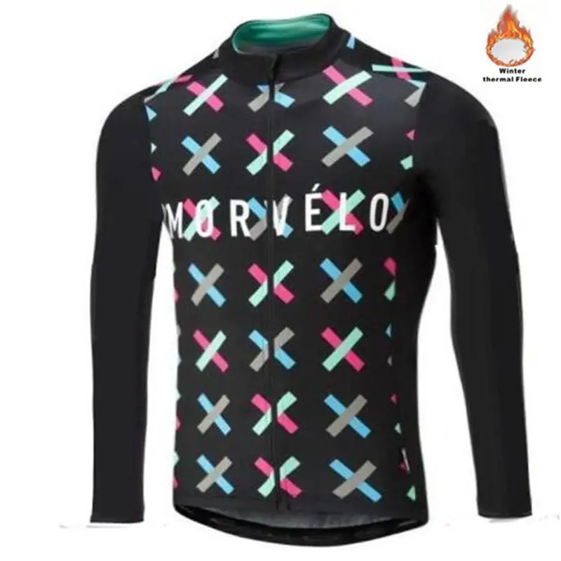morvelo Велоспорт Джерси зимний длинный велосипед тепловой флис Ropa Roupa De Ciclismo Invierno Мужская Mtb Одежда - Цвет: Long Jersey
