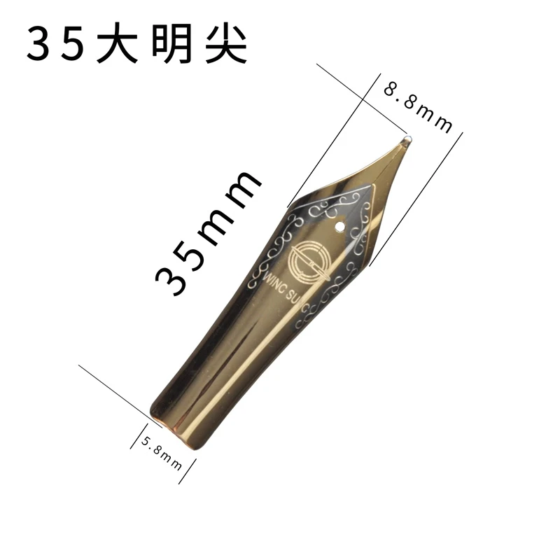 

3 Spare Wing Sung Fountain Pen Ink Pen Nibs #6 Size Fine Nib Stationery Office school supplies Writing Pen Gift