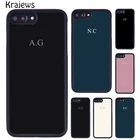 Чехол для телефона krajew Pastel с индивидуальными инициалами и монограммой для iPhone 5 6 S 7 8 plus 11 12 13 Pro X XR XS Max Samsung Galaxy S6 S8 S9 S10