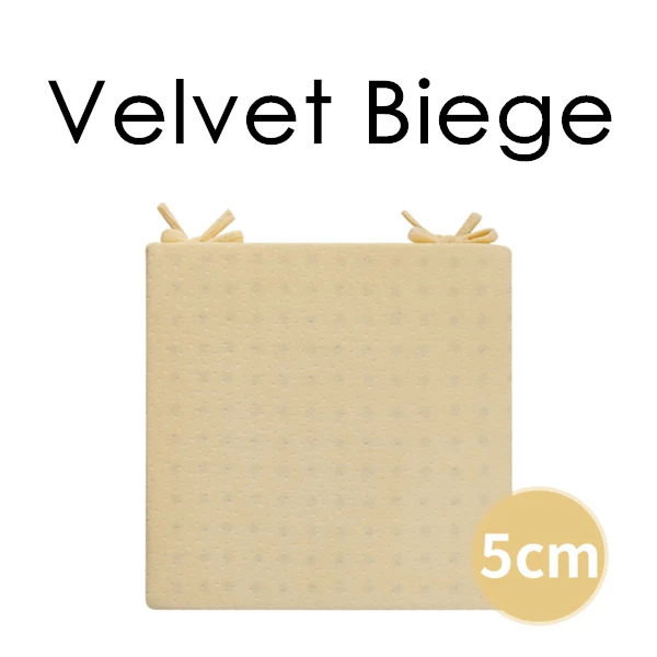 Velvet Biege 5cm PurenLatex 40*40/45*45 Таиланд натуральный латекс сиденье Подушка стул бедра Ортопедическая подушка сиденье латексные коврики защита от копчика - Цвет: Velvet Biege 5cm