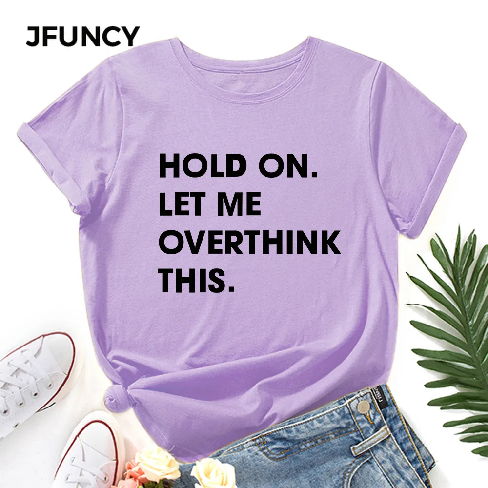 JFUNCY 5XL  Classic T-shirt Women Cotton Tee O-Neck Short Sleeve Tops Oversize Female Summer Loose Shirt