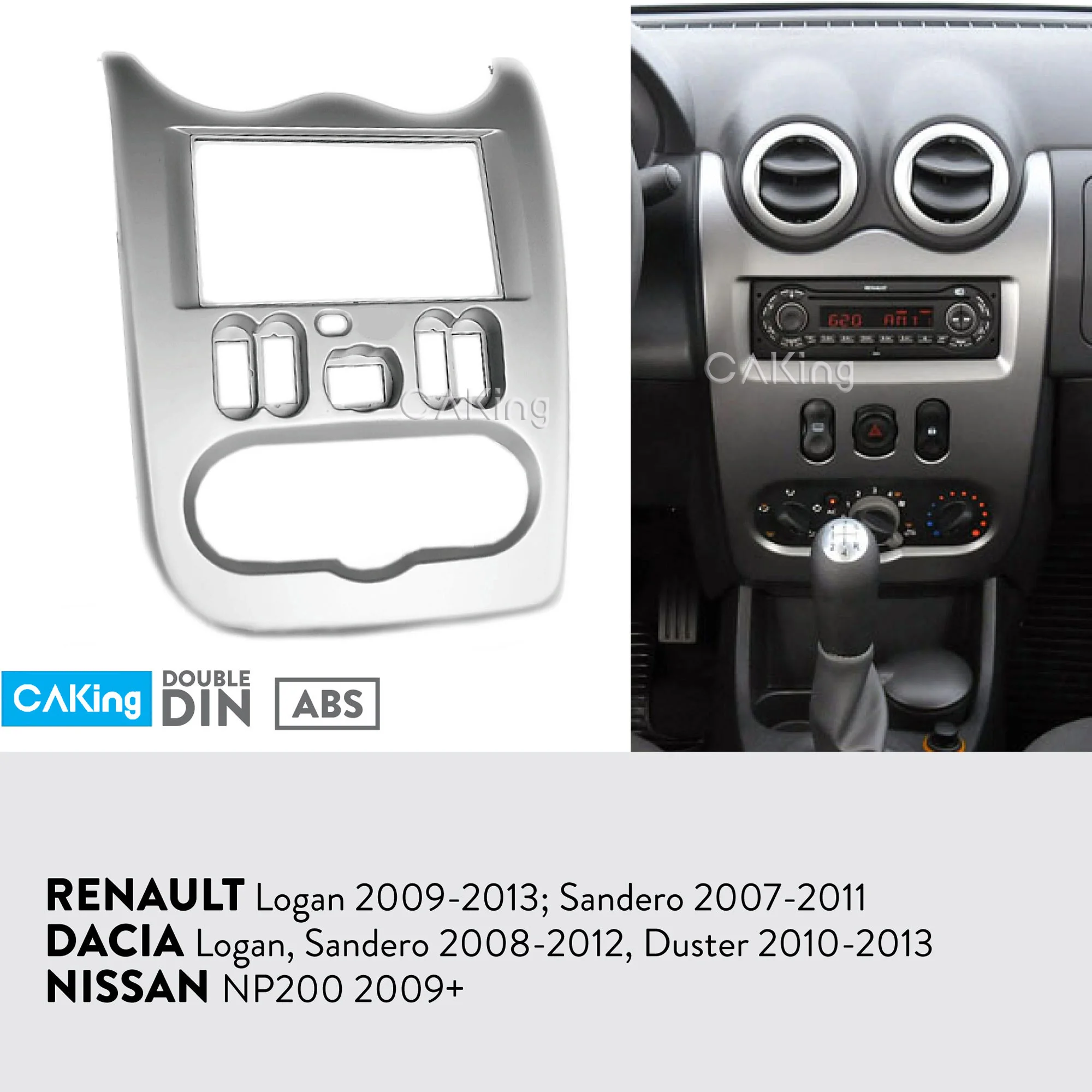 Автомобильная панель радиосвязи для RENAULT Logan 2009-2013; Sandero 2007-2011 Dash Kit Facia Plate Adapter Cover Bezel Console Trim