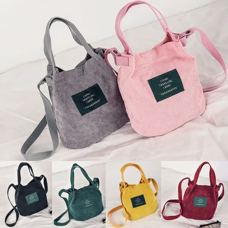 Модная Вельветовая женская сумка тоут на плечо 6 цветов|Сумки для вещей| |