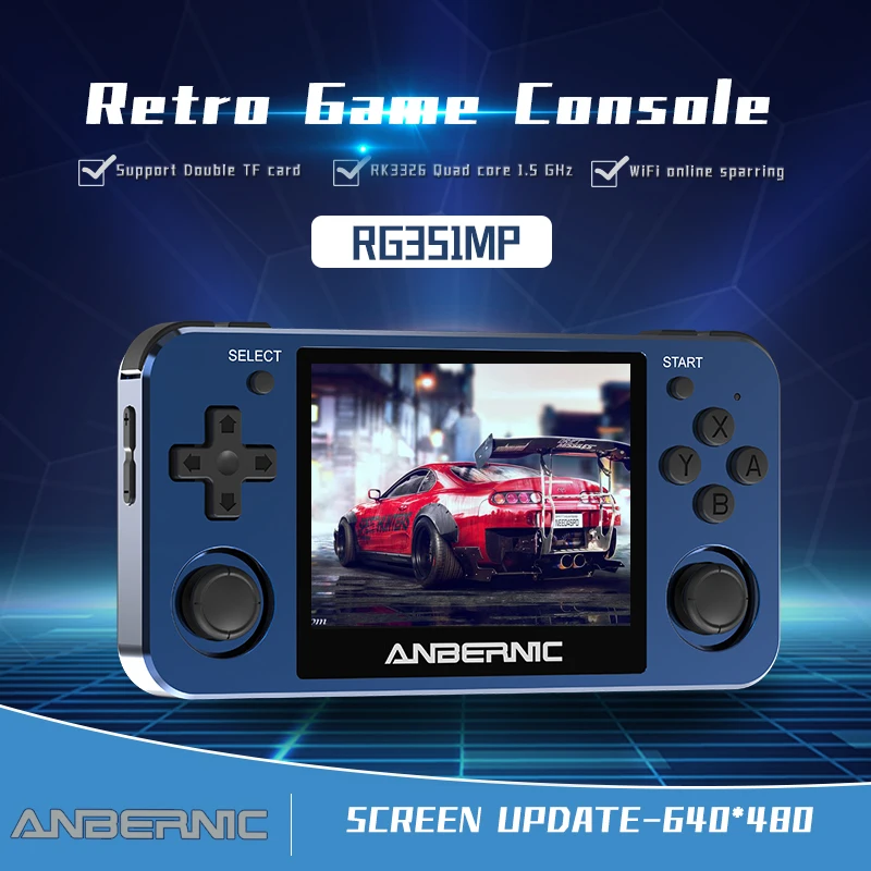 Новый Anbernic RG351MP портативный игровой плеер Карманная игровая машина 3 5 дюймов IPS