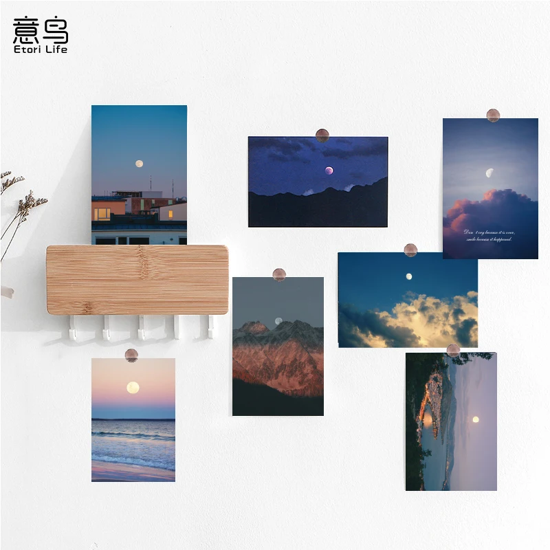 

56boxes Quiet Night Blue Starry Sky Scenery Ins Stickers Diary Stationery DIY Decorative Stickers Scrapbooking