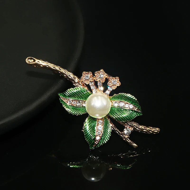 Брошь в виде листьев с капающим маслом булавка для женской Броши Vitage ювелирные