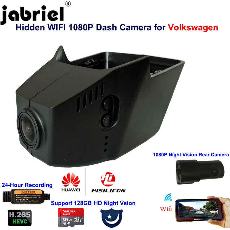 

HD 1080P Wifi dash camera Night Vision Car dvr for Volkswagen vw Tiguan Atlas passat Golf sharan magotan Seat Ateca Skoda Karoq
