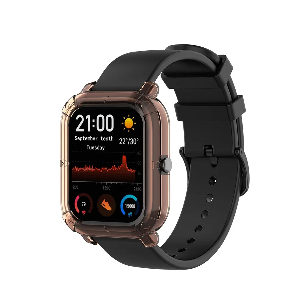 Чехол для часов Xiaomi Huami Amazfit GTS прозрачный защитный чехол-бампер из ТПУ сменная