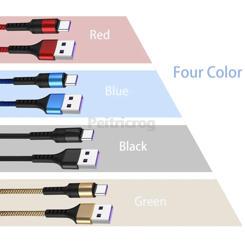 Кабель USB Type C с оплеткой 5 А|Кабели для мобильных телефонов| |