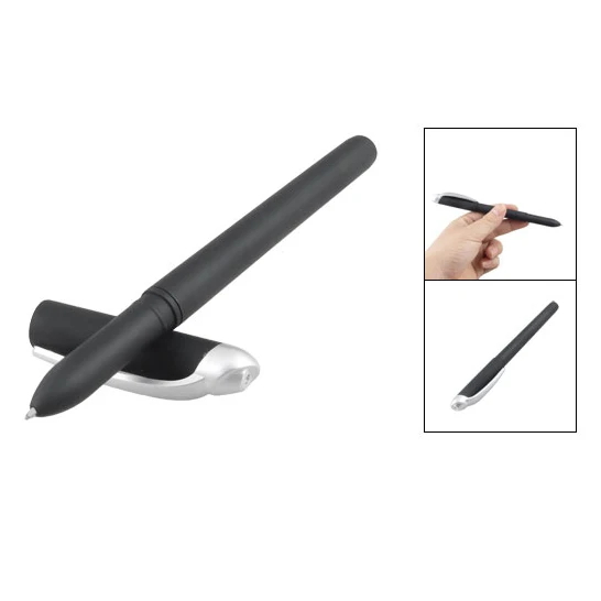 

Black Plastic Auto Vanishing Magic Disappearing Blue Ink Ball Point Pen