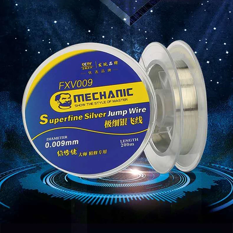 Серебряный скакающий провод 0 009 мм соединительный для печатной платы пайки