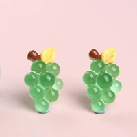 cute grape green earrings sweets fruits acrylic stud earrings women earrings jewelry gifts accessories for girls