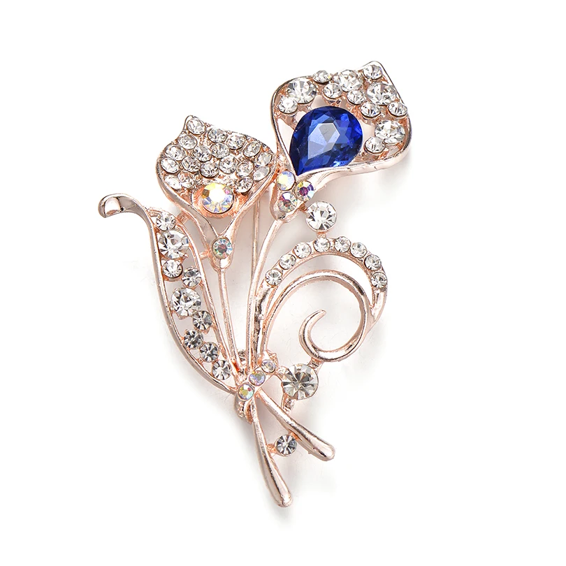 Женская винтажная брошка IYOE в современном стиле с кристаллами виде