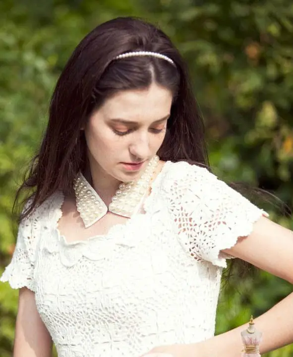 Зеленое и розовое искусственное ожерелье-чокер ручной работы с жемчугом съемные