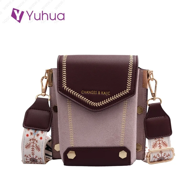 

Yuhua 2020 новые модные женские сумки, простая Лоскутная женская сумка, Повседневная Корейская версия сумка через плечо, трендовые сумки через п...