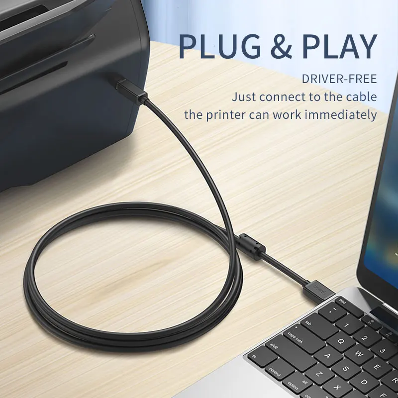 Кабель Jasoz USB кабель для принтера Type B (штекер)/USB 2 0 (штекер) 1 5/10 м | Электроника
