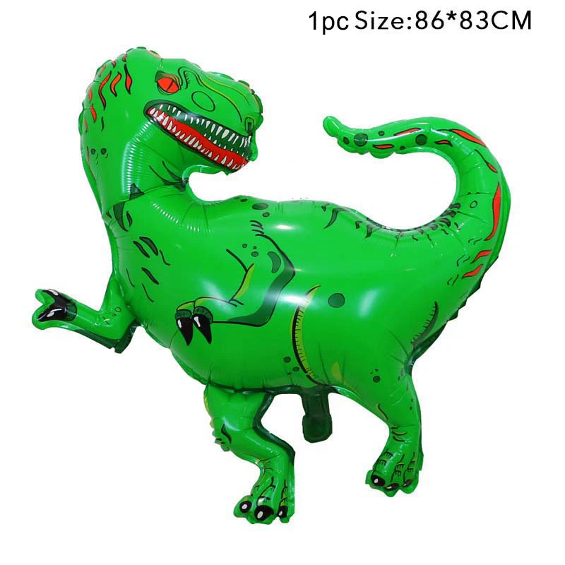 Зеленые фольгированные воздушные шары в форме динозавра 1 шт. украшения для дня