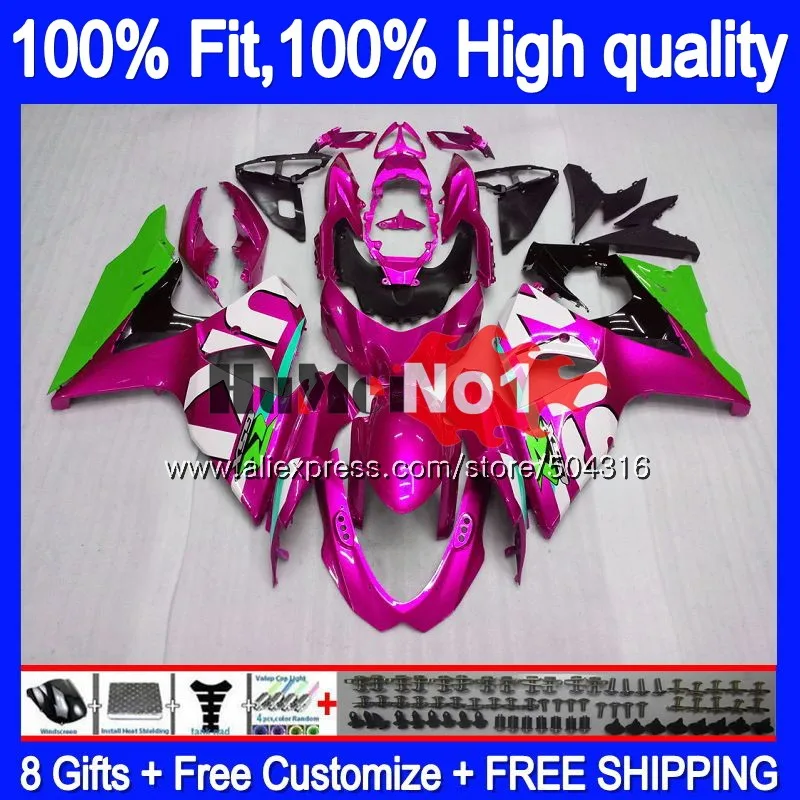 

Инъекция для SUZUKI K9 GSXR1000 GSXR 1000 23MC.172 розовая фотороза 2009 2010 2014 2015 2016 09 10 11 14 15 16 обтекатель OEM