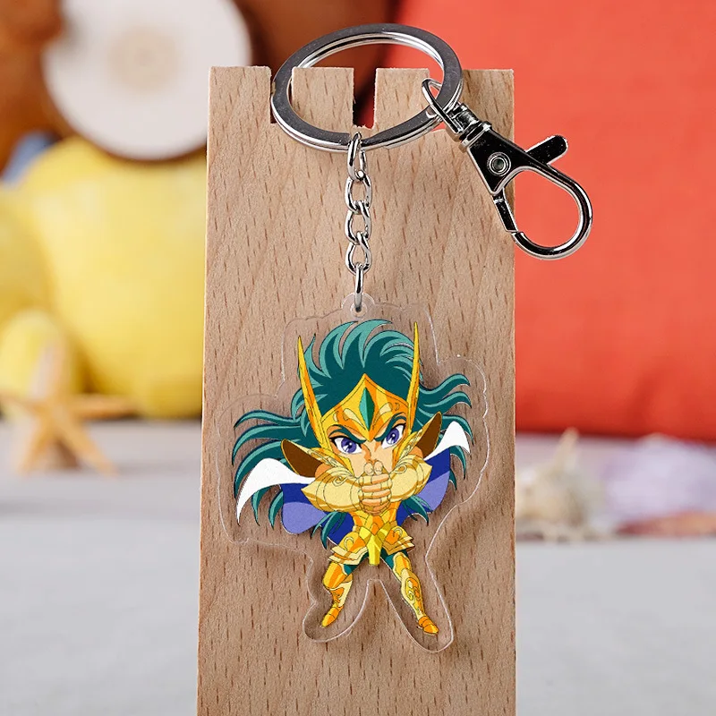 Аниме Saint Seiya модель куклы акриловый брелок Ikki Shiryuu Shun Hyouga Saori Shaka фигурка кулон