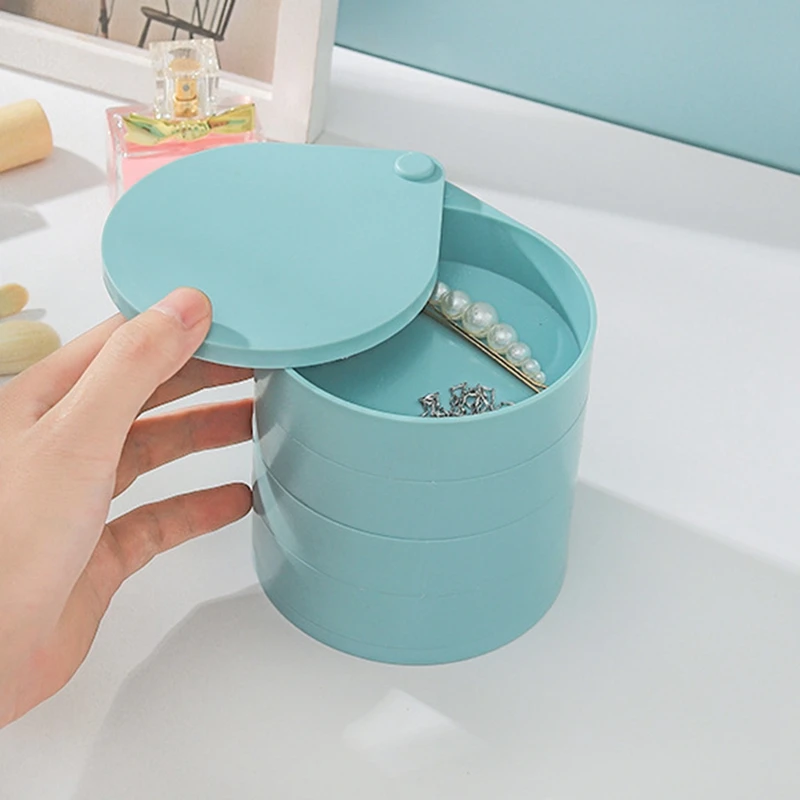 

4-Layer Jewelry Storage Box Rotating Rack Jewelry Storage Box Small Item Storage Box