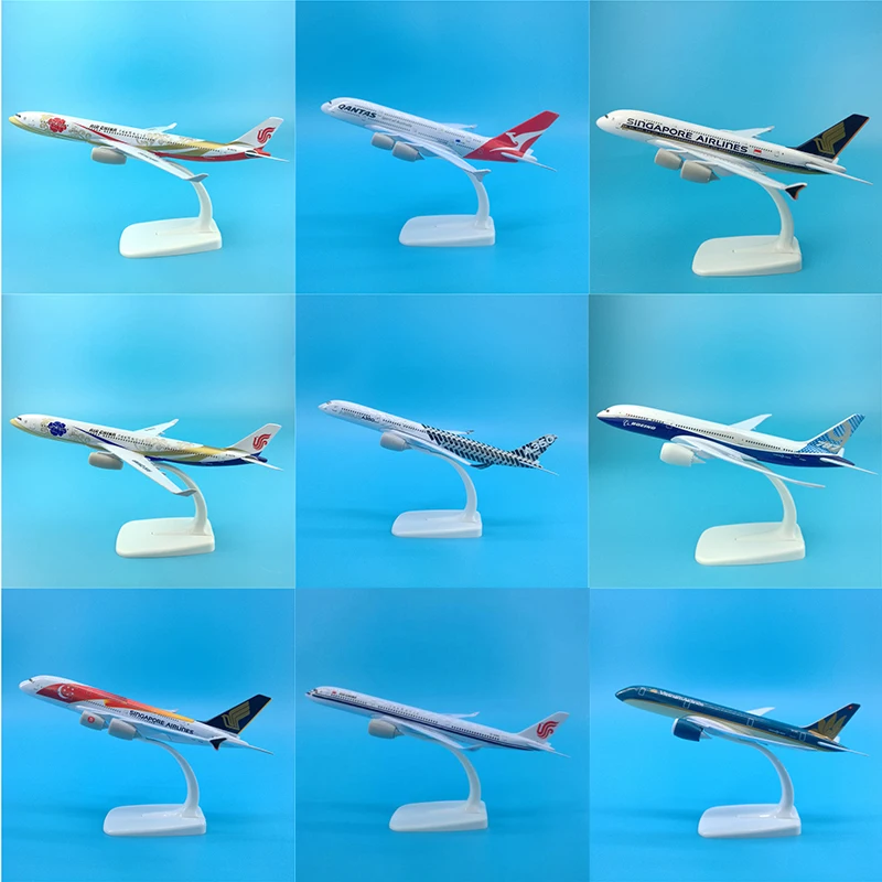 Самолет A320 A330 A350 B747 B787 авиакомпании коллективная игрушка из сплава модель