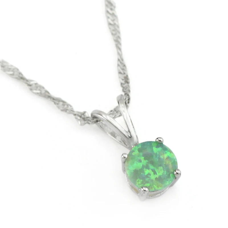 Hot Sale Green Fire Opal Fashion Silver Plated Pendant for Women OP434 | Украшения и аксессуары