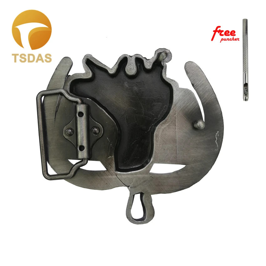 Серебряные пряжки для ремня седла мужчин Модные металлические в ковбойском